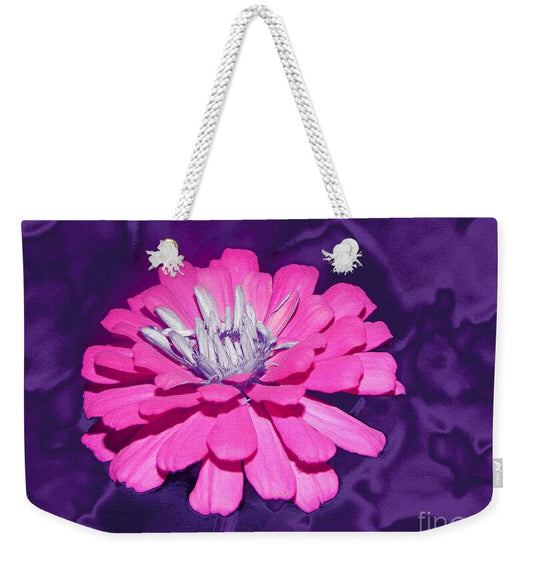 Purple and Hot Pink Colorful Art Landscape 1 - Weekender Tote Bag