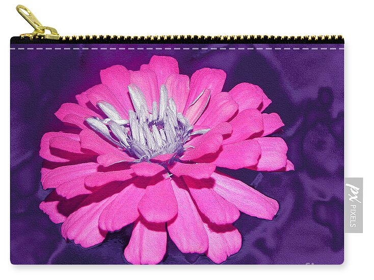 Purple and Hot Pink Colorful Art Landscape 1 - Zip Pouch