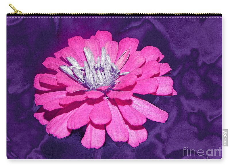 Purple and Hot Pink Colorful Art Landscape 1 - Zip Pouch