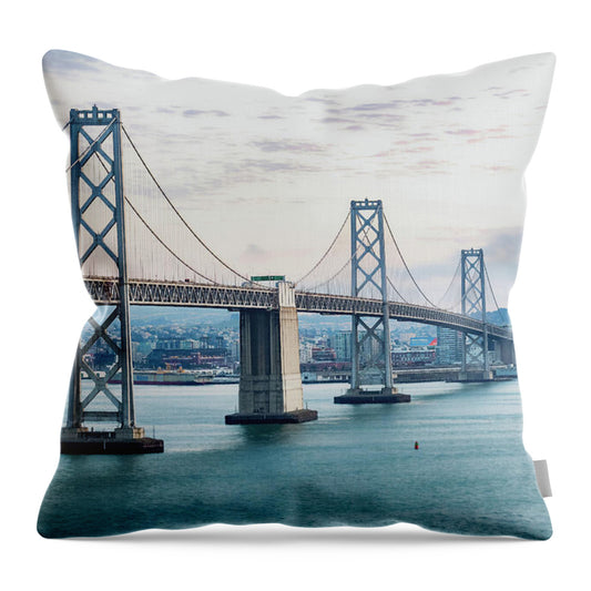San Francisco Oakland Bay Bridge 3 - Throw Pillow