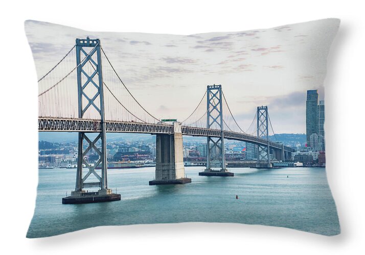 San Francisco Oakland Bay Bridge 3 - Throw Pillow