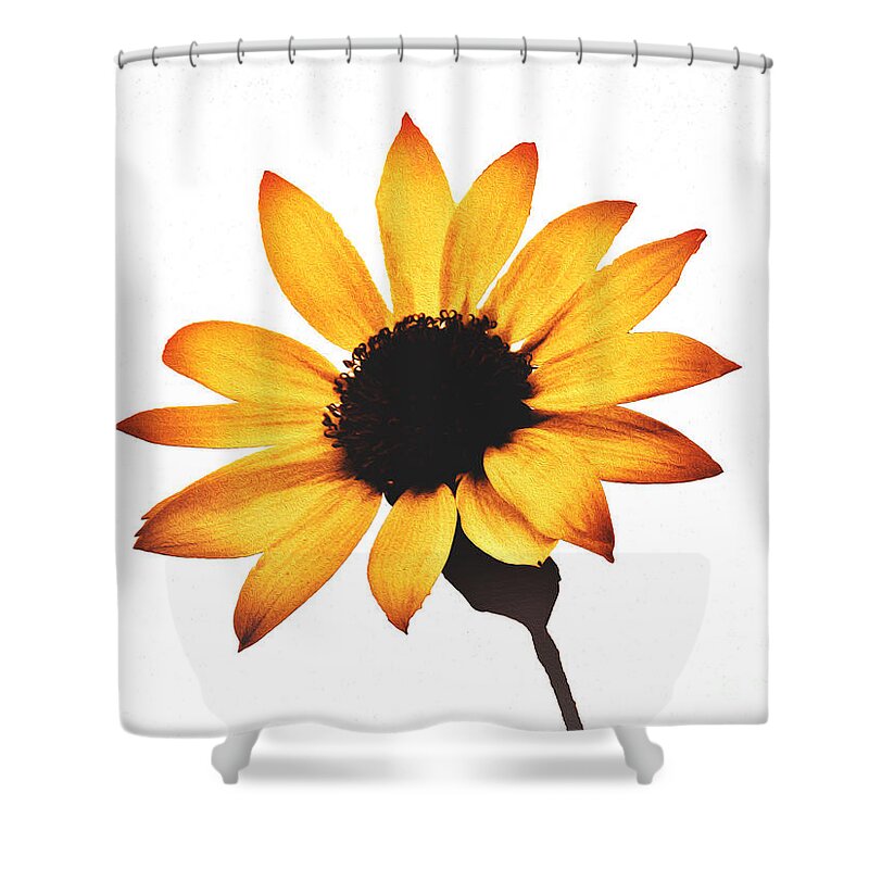 Sunny Sunflower Painting Art 1 - Shower Curtain