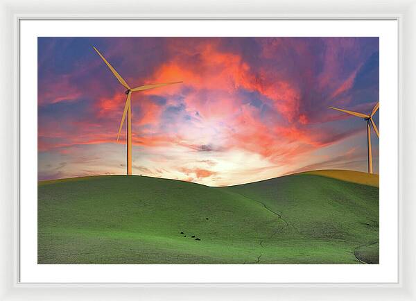 Sunset sky Turnibe Landscape 1 - Framed Print