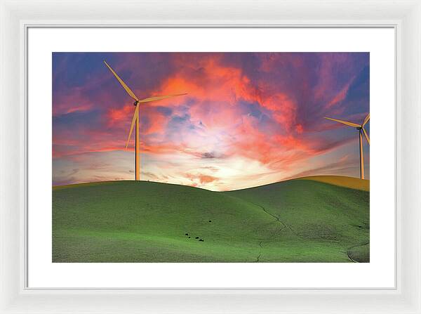 Sunset sky Turnibe Landscape 1 - Framed Print