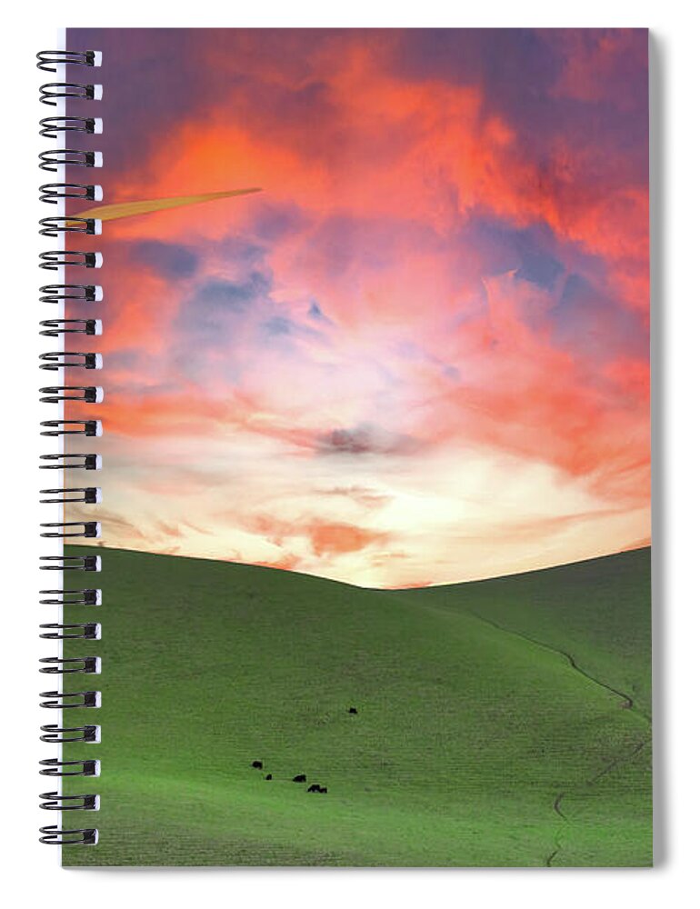 Sunset sky Turnibe Landscape 1 - Spiral Notebook
