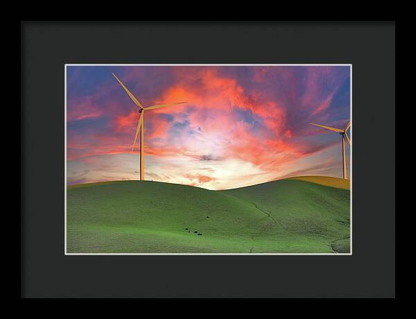 Sunset sky Turnibe Landscape 1 - Framed Print
