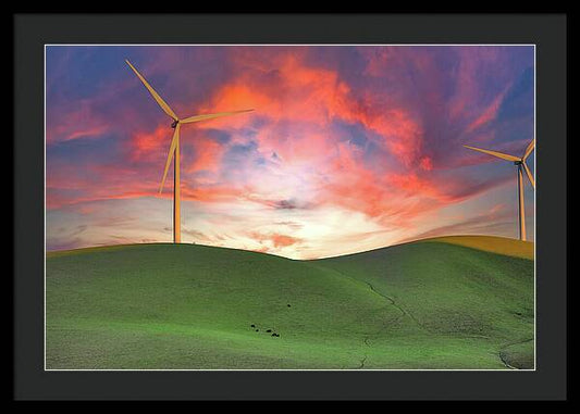 Sunset sky Turnibe Landscape 1 - Framed Print