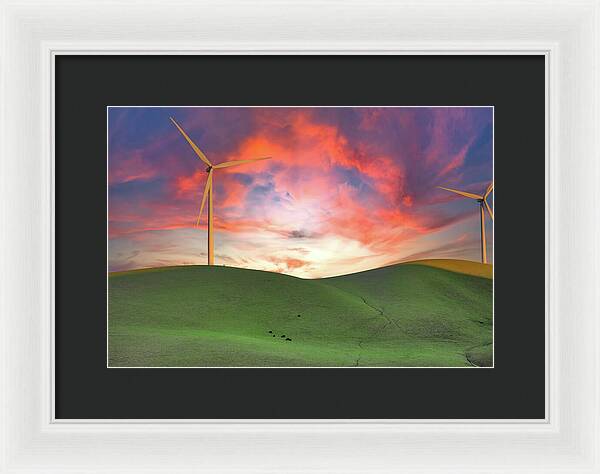 Sunset sky Turnibe Landscape 1 - Framed Print