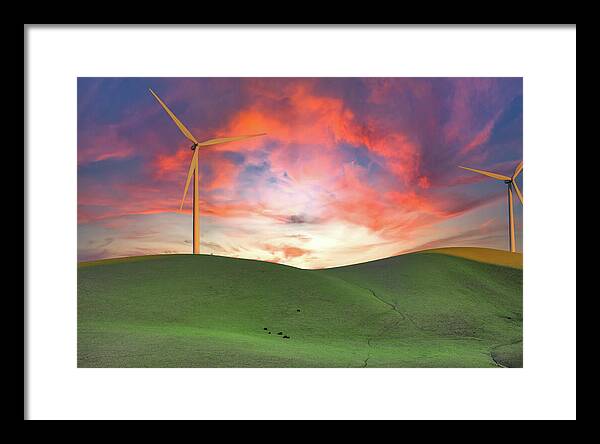 Sunset sky Turnibe Landscape 1 - Framed Print