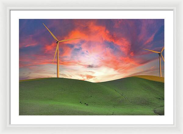 Sunset sky Turnibe Landscape 1 - Framed Print