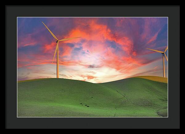 Sunset sky Turnibe Landscape 1 - Framed Print