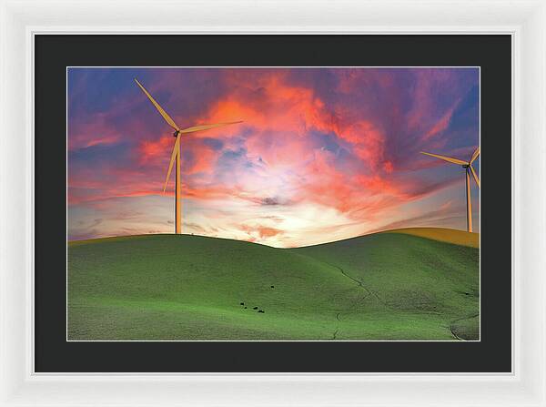 Sunset sky Turnibe Landscape 1 - Framed Print