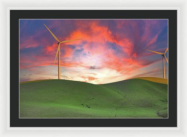 Sunset sky Turnibe Landscape 1 - Framed Print