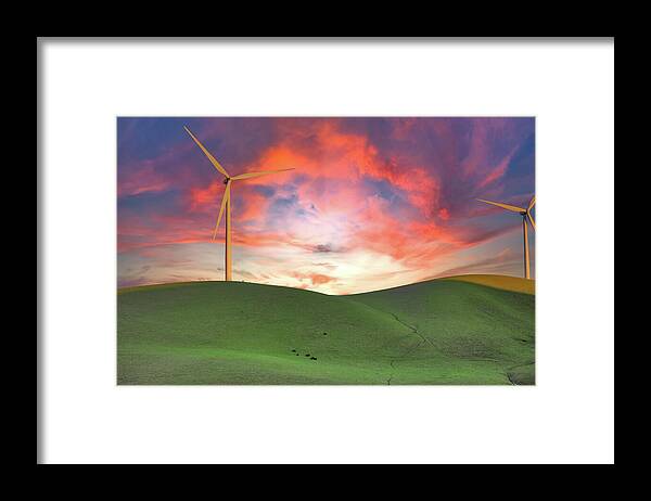 Sunset sky Turnibe Landscape 1 - Framed Print