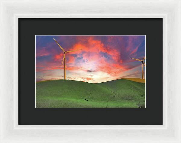 Sunset sky Turnibe Landscape 1 - Framed Print