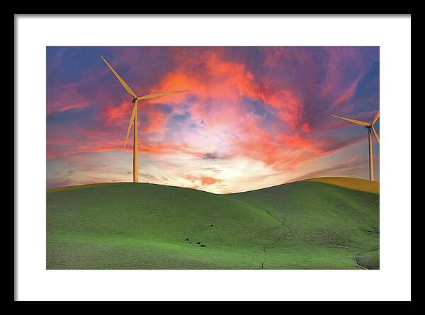 Sunset sky Turnibe Landscape 1 - Framed Print