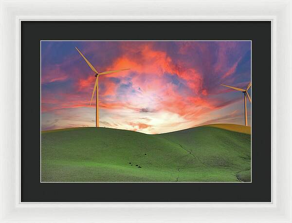 Sunset sky Turnibe Landscape 1 - Framed Print