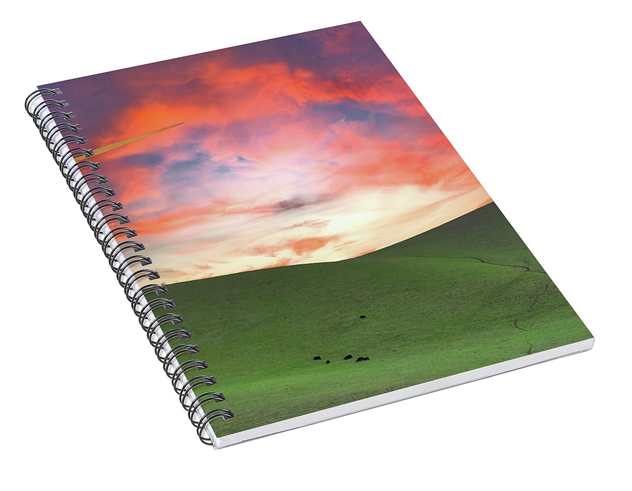 Sunset sky Turnibe Landscape 1 - Spiral Notebook