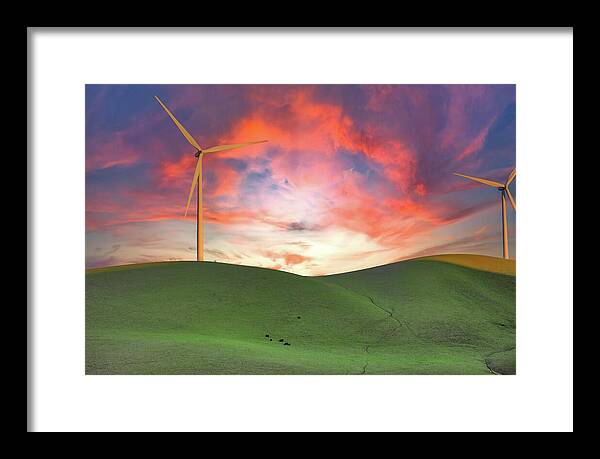 Sunset sky Turnibe Landscape 1 - Framed Print