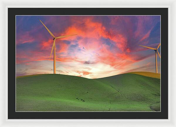 Sunset sky Turnibe Landscape 1 - Framed Print