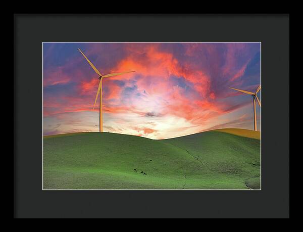 Sunset sky Turnibe Landscape 1 - Framed Print