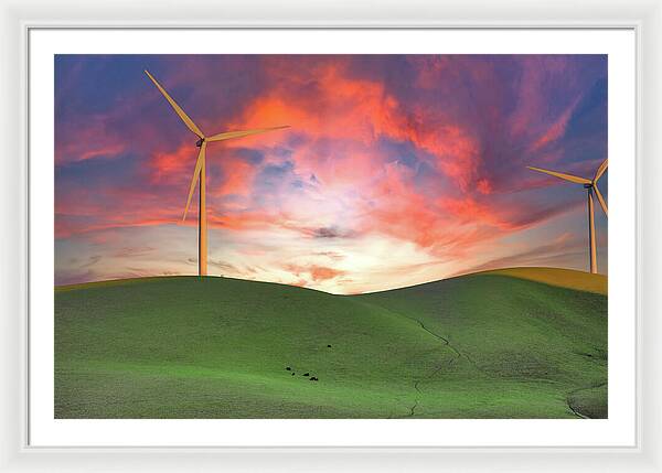 Sunset sky Turnibe Landscape 1 - Framed Print