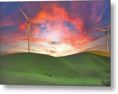 Sunset sky Turnibe Landscape 1 - Metal Print