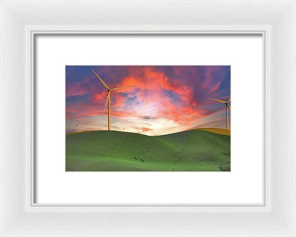 Sunset sky Turnibe Landscape 1 - Framed Print