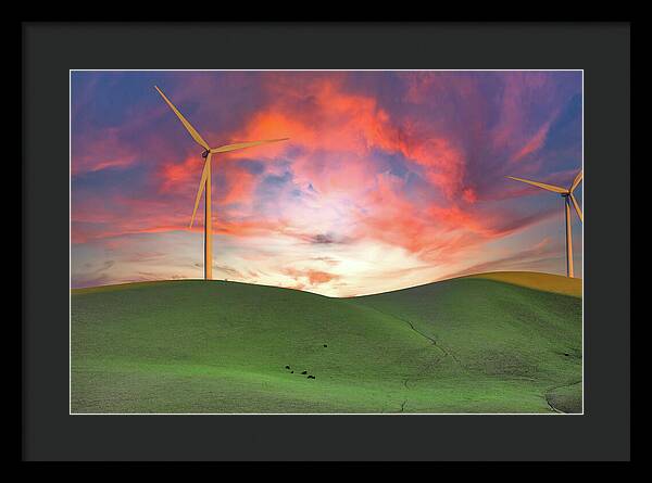 Sunset sky Turnibe Landscape 1 - Framed Print