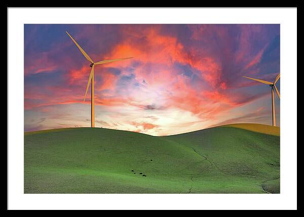 Sunset sky Turnibe Landscape 1 - Framed Print