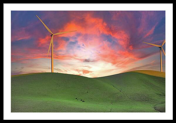 Sunset sky Turnibe Landscape 1 - Framed Print