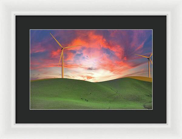 Sunset sky Turnibe Landscape 1 - Framed Print