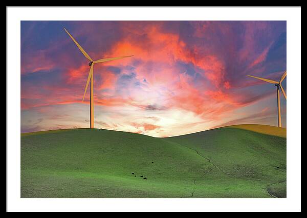 Sunset sky Turnibe Landscape 1 - Framed Print