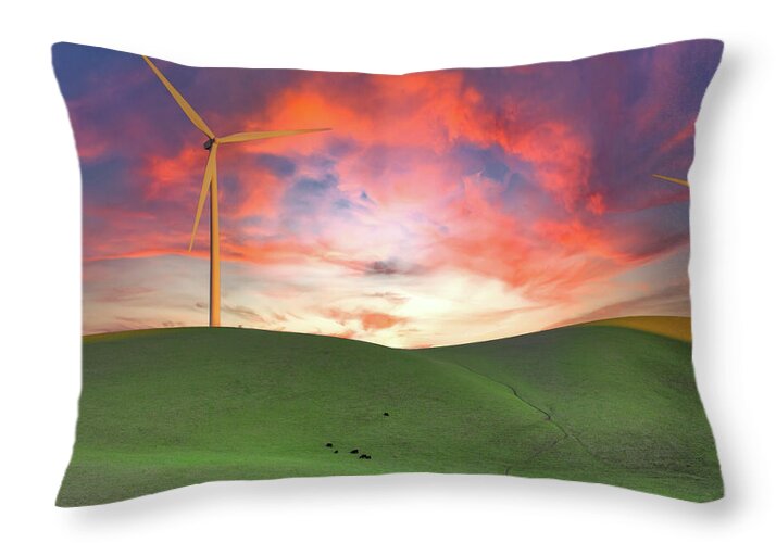 Sunset sky Turnibe Landscape 1 - Throw Pillow