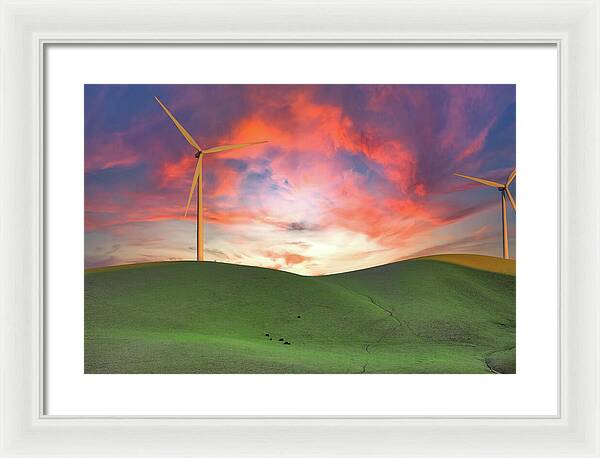Sunset sky Turnibe Landscape 1 - Framed Print