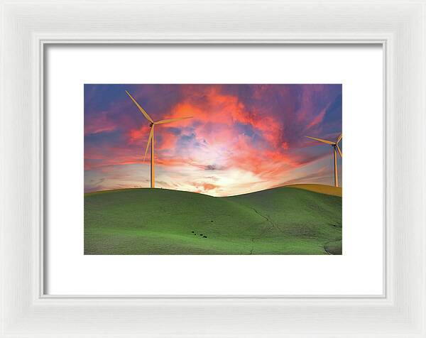 Sunset sky Turnibe Landscape 1 - Framed Print