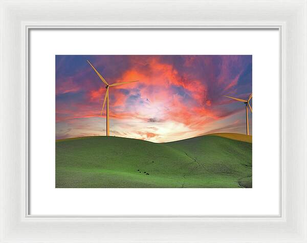 Sunset sky Turnibe Landscape 1 - Framed Print