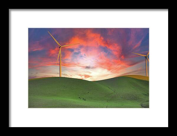 Sunset sky Turnibe Landscape 1 - Framed Print