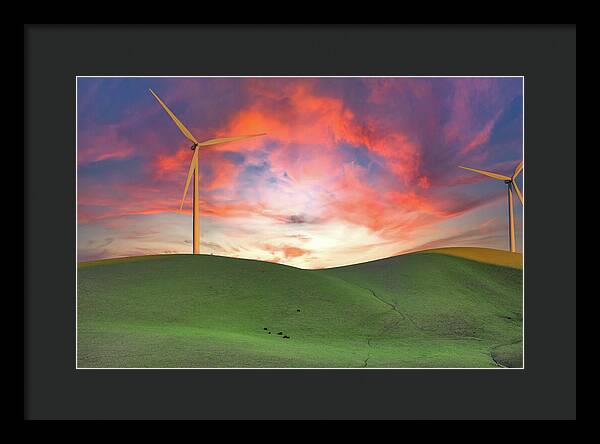 Sunset sky Turnibe Landscape 1 - Framed Print