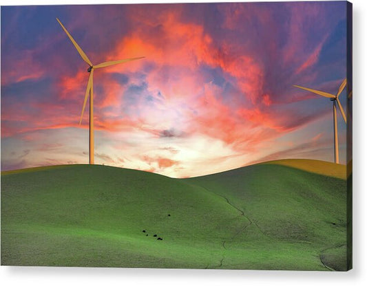 Sunset sky Turnibe Landscape 1 - Acrylic Print