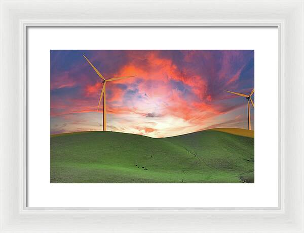 Sunset sky Turnibe Landscape 1 - Framed Print