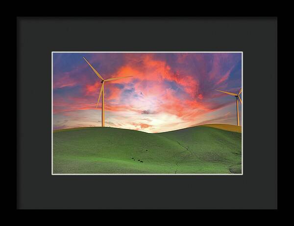 Sunset sky Turnibe Landscape 1 - Framed Print