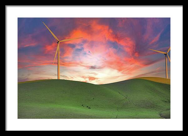 Sunset sky Turnibe Landscape 1 - Framed Print