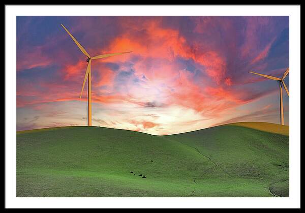 Sunset sky Turnibe Landscape 1 - Framed Print