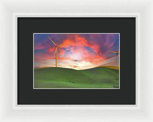 Sunset sky Turnibe Landscape 1 - Framed Print