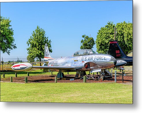 Castle Air Force Base Plane Displayed 11 - Metal Print