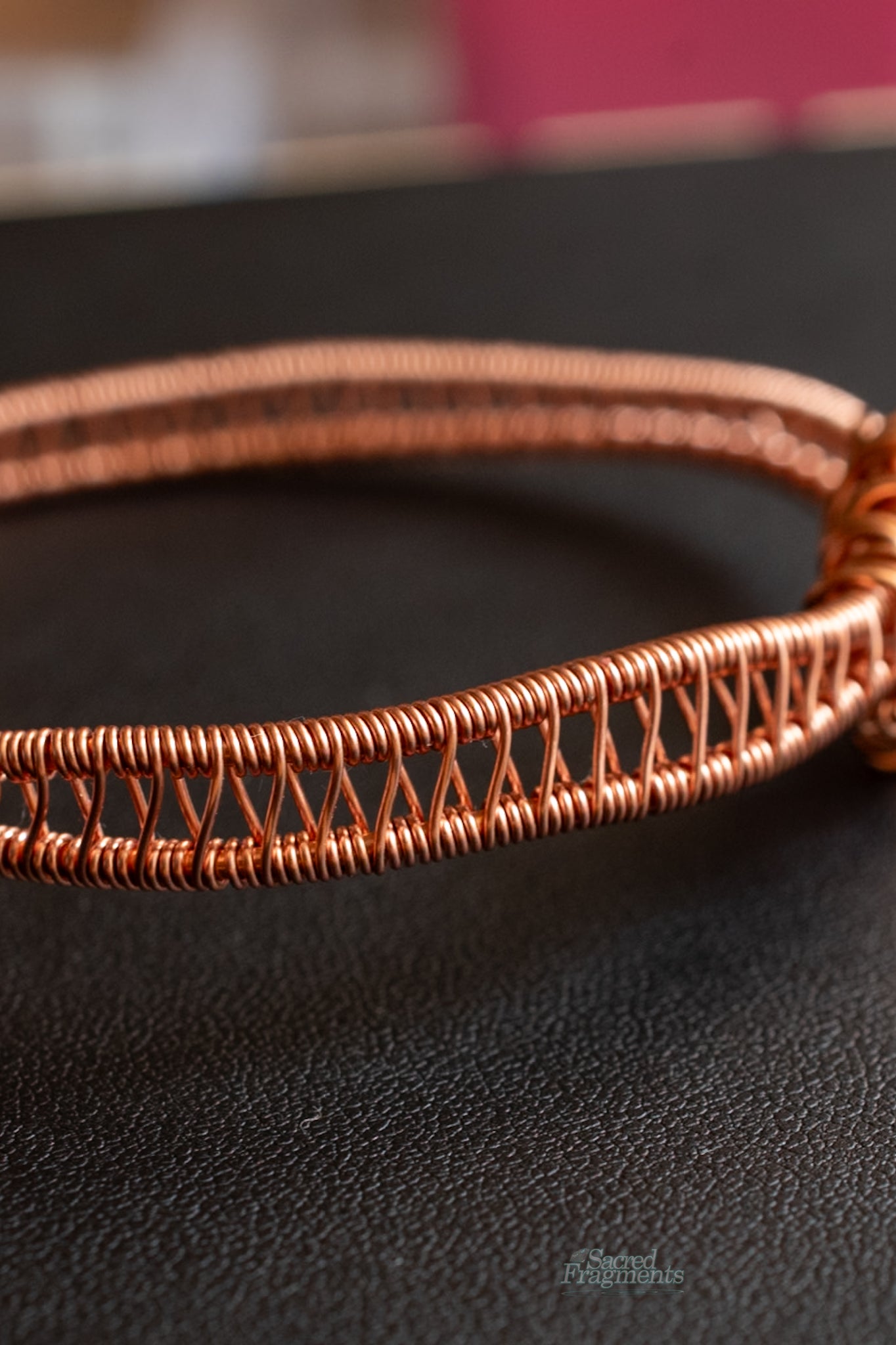 Powerful Quartz Heart Copper Weaved Bracelet