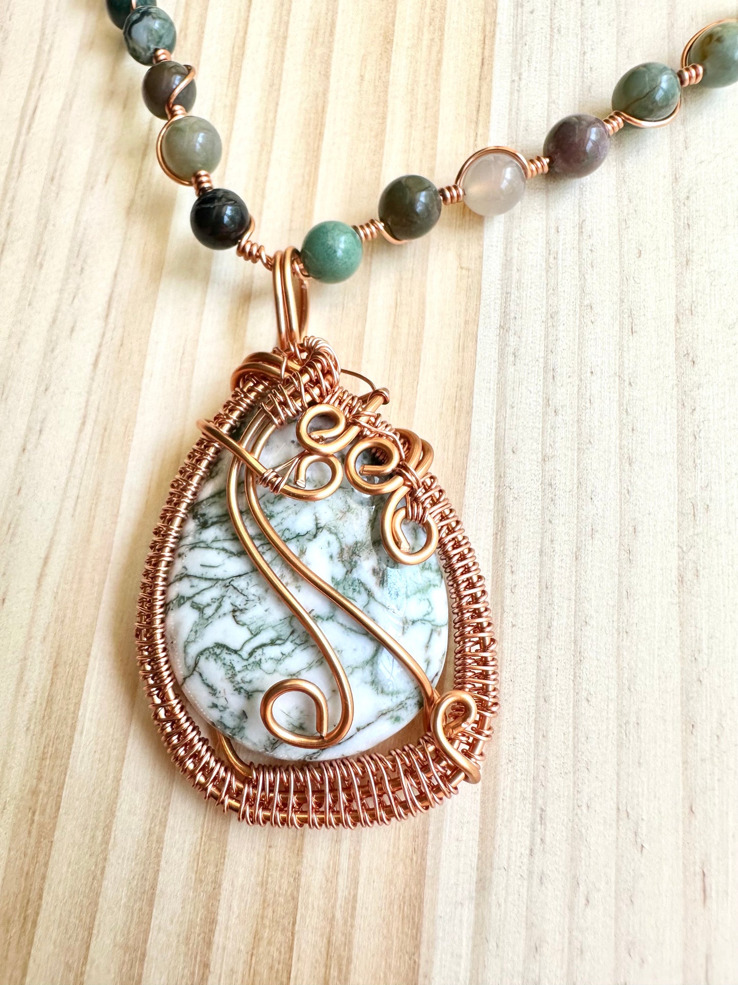 Abundance Stone New Beginnings Moss Agate Amulet