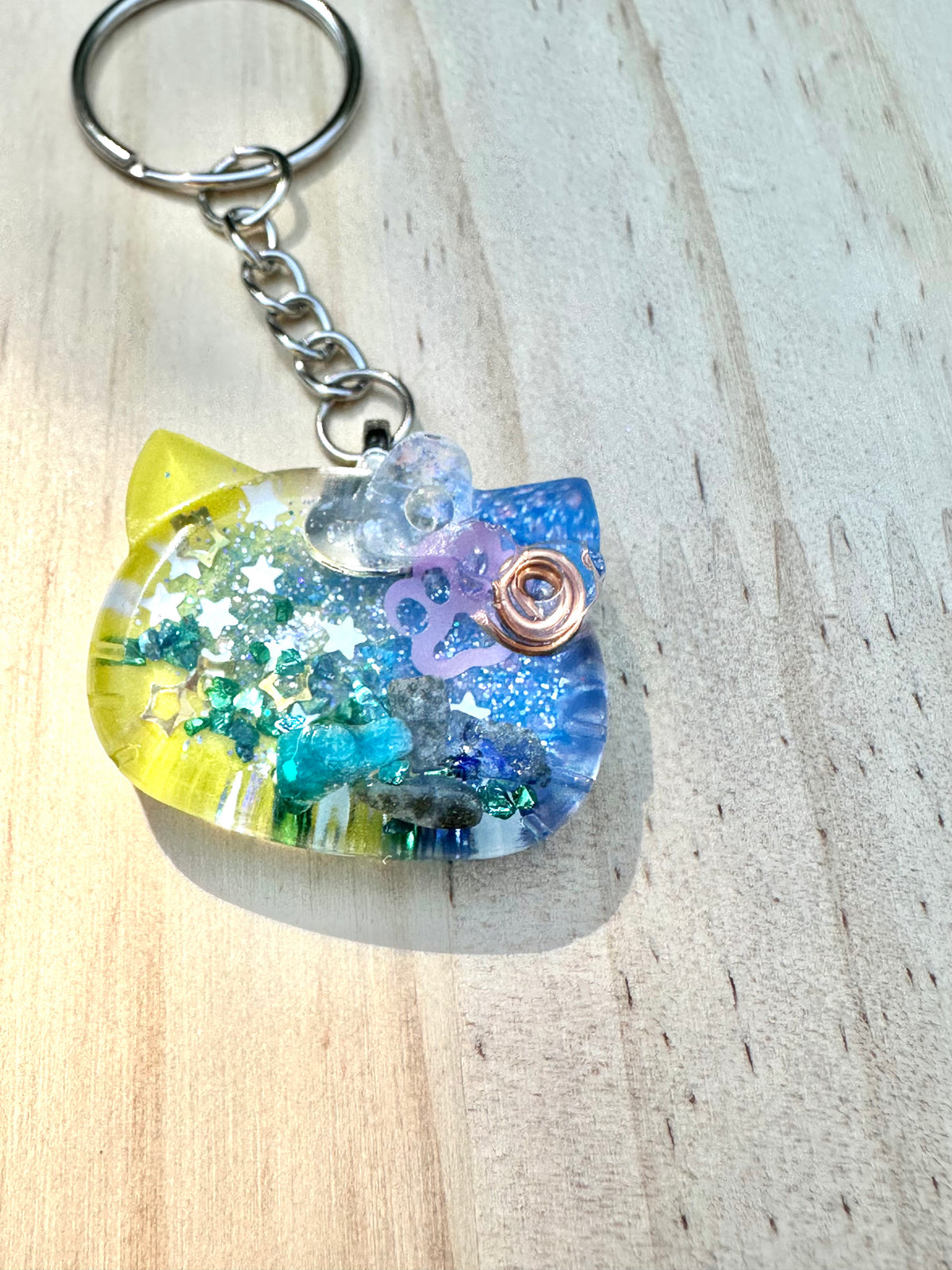 Cosmic Kitty Orgone Keychain