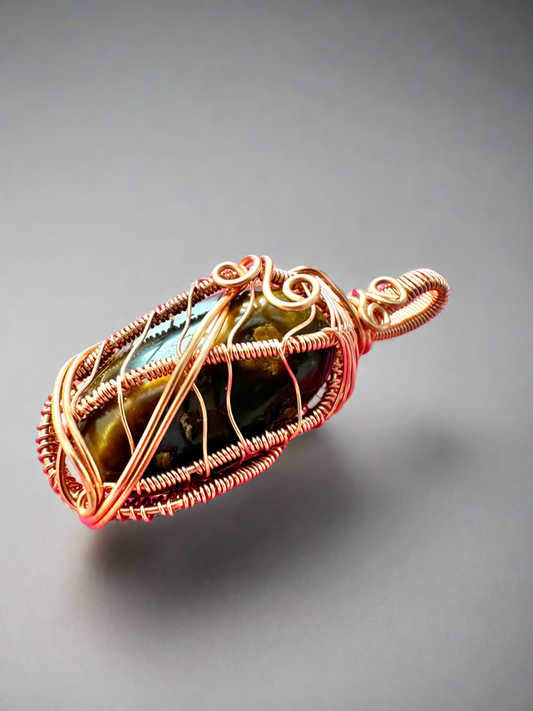 Feeling Lucky - Copper Wrapped Tiger Eye Crystal